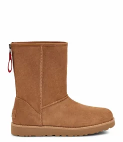 Ugg Classic Short Logo Zip Chestnut