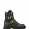 Girls Mid Boot Buckles Black Nappa