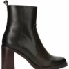 Fred De La Bretonière Ankle Boot Shiny Nappa Leather Dark Green