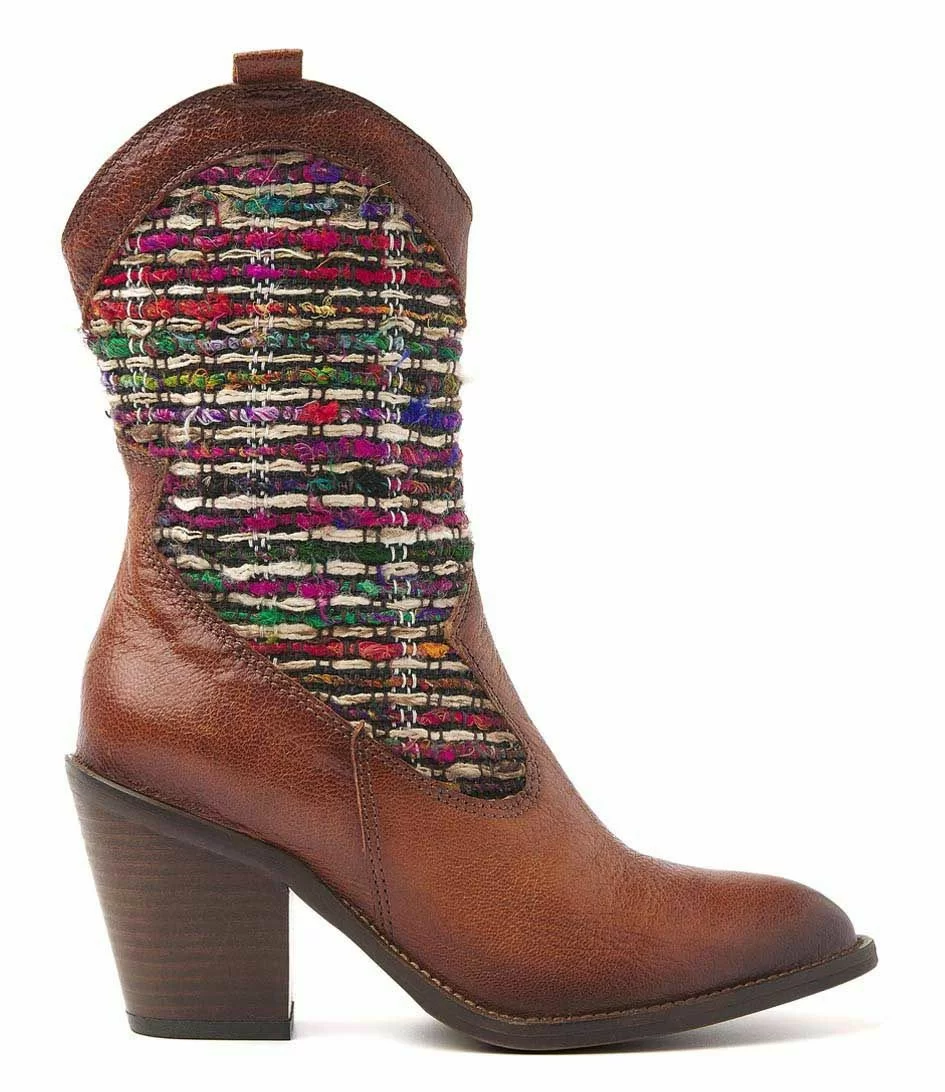 Lazamani Booties Cognac
