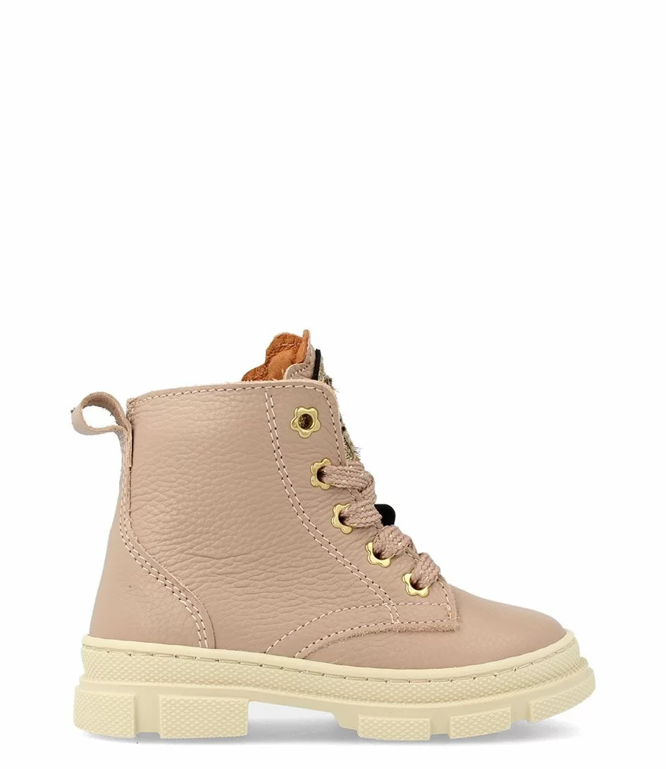 Girls Mid Boot Laces Old Pink