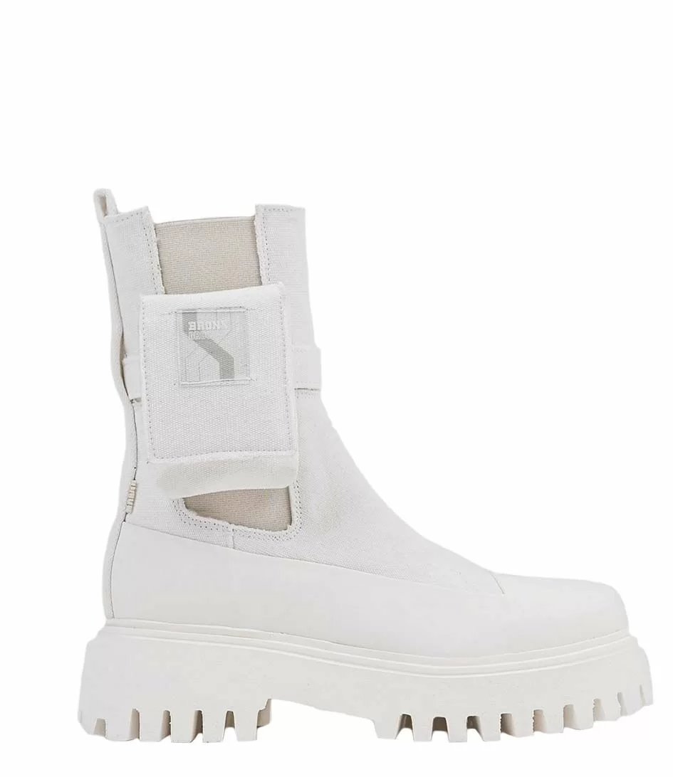 Bronx Groov Y Ankle Boot Off White