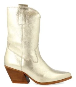 Women Western High Gold Nappa