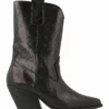Western Boot Women Black Metallic