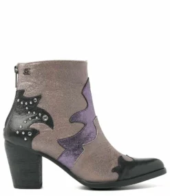 Lazamani Booties Western Purple-Multi