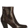 Fred De La Bretonière Blaire Ankle Boot With Brogue Print Dark Brown