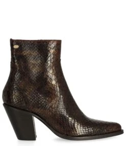 Fred De La Bretonière Blaire Ankle Boot With Brogue Print Dark Brown