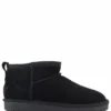 Colors Of California Short Winter Boot In Suede Black