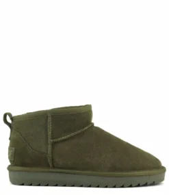 Colors Of California Short Winter Boot In Suede Military