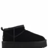 Colors Of California Platform Winter Boot In Suede Black