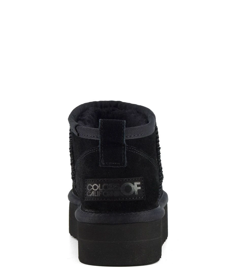 Colors Of California Platform Winter Boot In Suede Black â Image 5