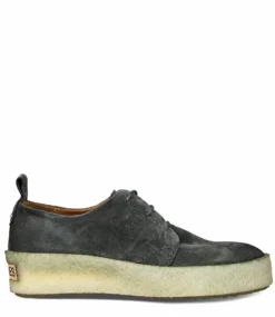 Lace Up Shoe Suede Suede Olive