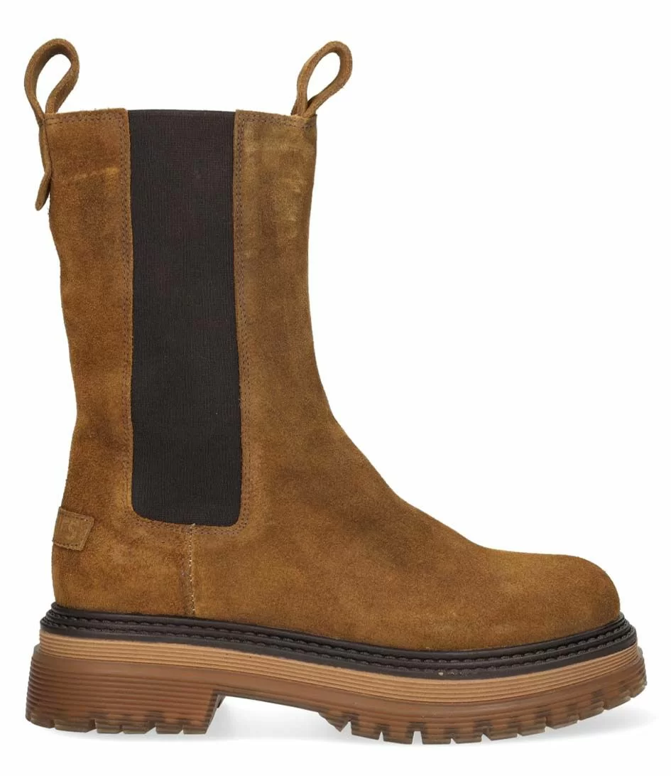 Chelsea Ankle Boot Waxed Suede Warm Brown