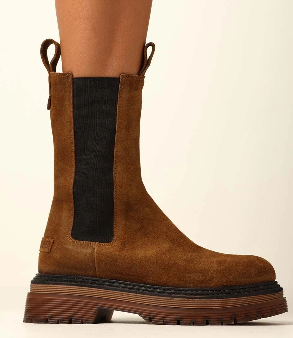 Chelsea Ankle Boot Waxed Suede Warm Brown â Image 2