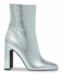 Steve Madden Aisha Bootie Silver Croco