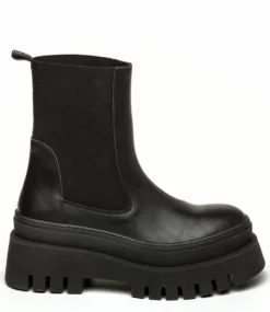 Steve Madden Cassandra Bootie Black Leather