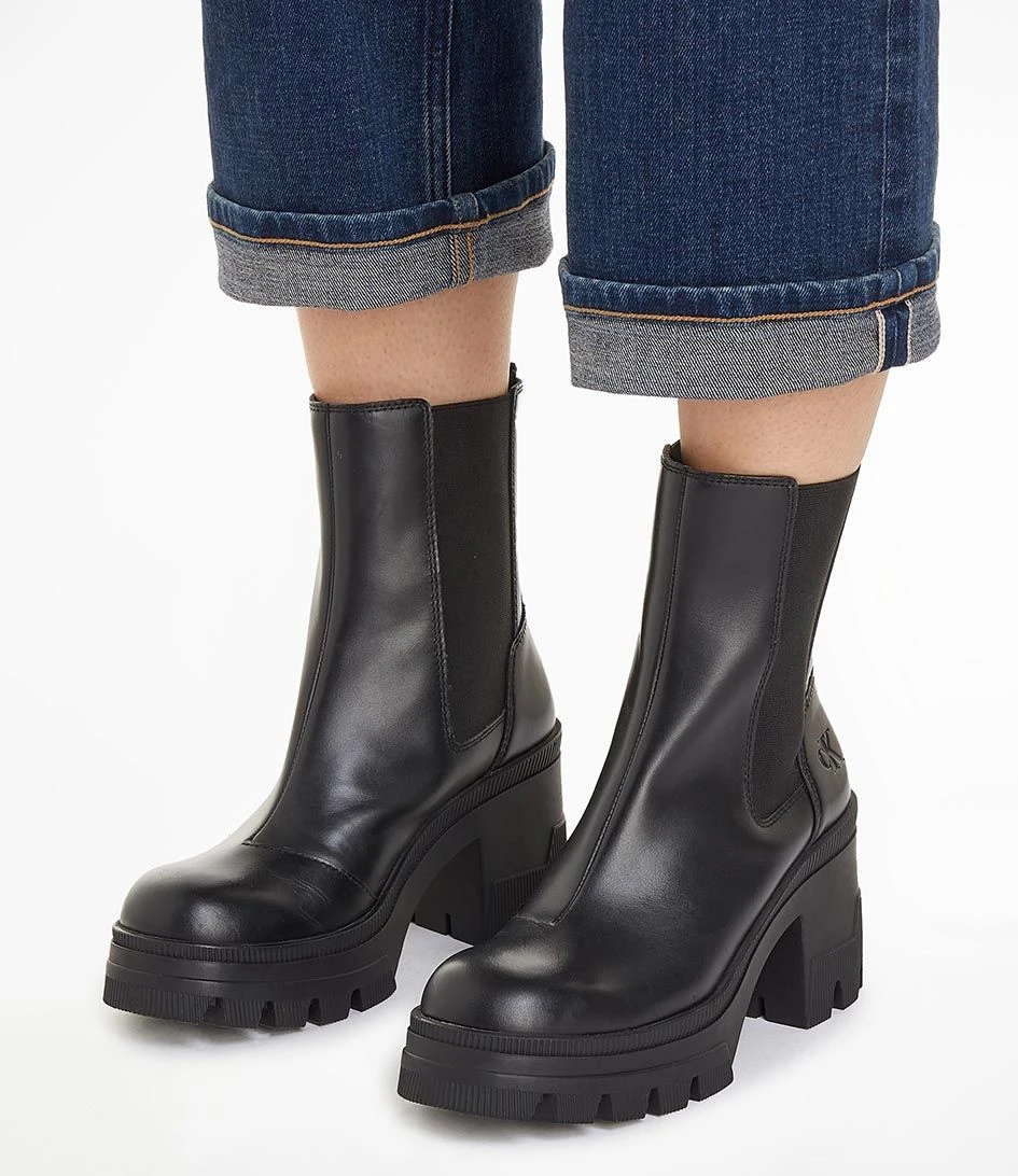 Calvin Klein Chunky Heeled Chelse Triple Black â Image 2