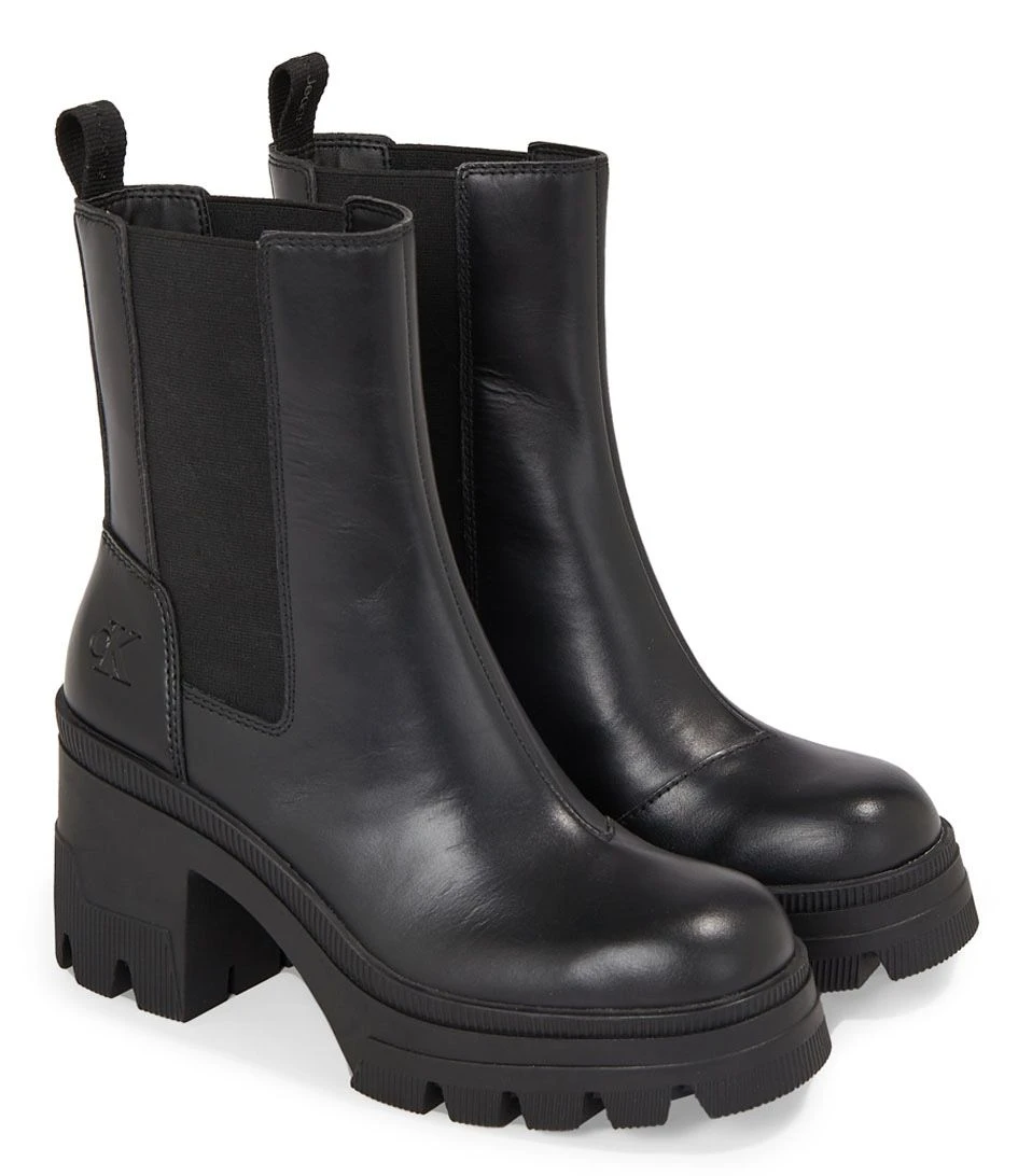 Calvin Klein Chunky Heeled Chelse Triple Black â Image 3